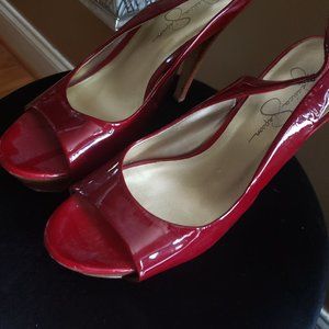 Red Jessica Simpson heels